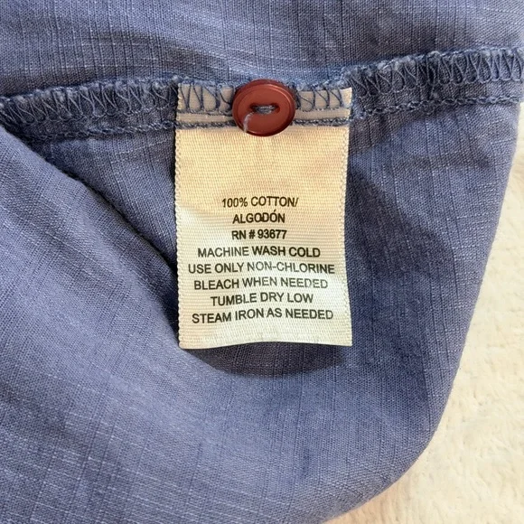 a.n.a Woman's Plus 2X Periwinkle Blue Button Front Pintuck Peplum Top - Picture 3 of 5